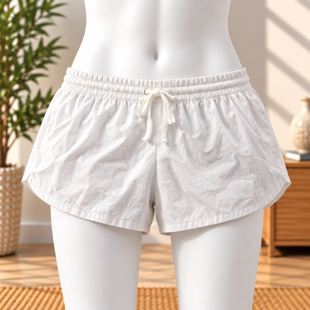 DSG Athletic Shorts Womens Large White Drawstring Elastic Waist Running Gym